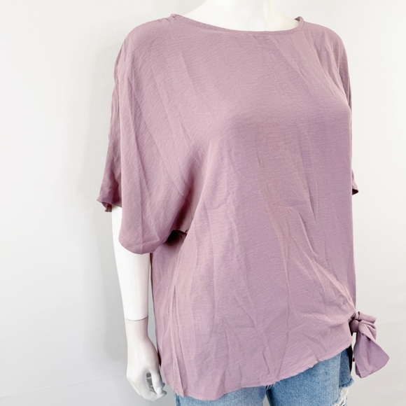 Emery Rose Purple T-Shirt Size 1XL Short Sleeve Round Neck Casual Classic NEW - Picture 3 of 9